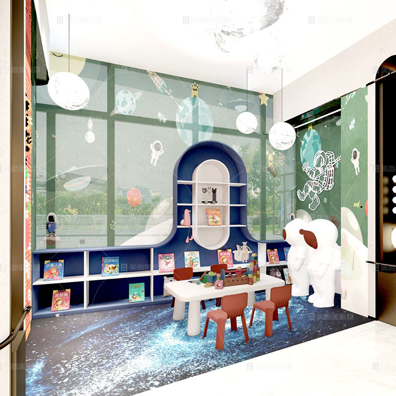 幼儿园读书角绘本架儿童房弧形书柜售楼处大型游乐场异形展示书架