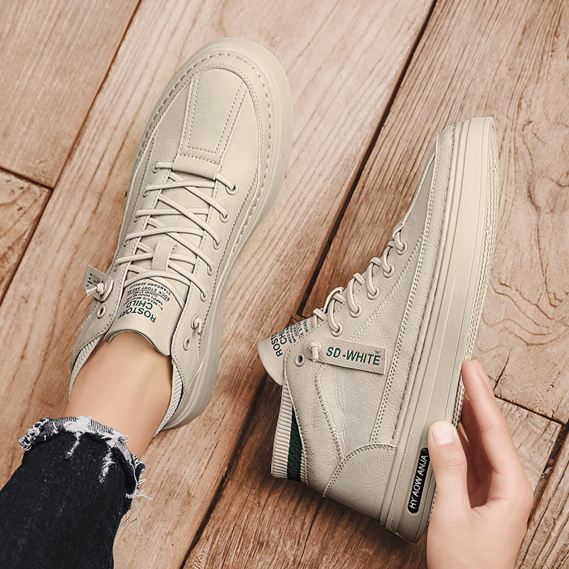 合成鞋业2026新款男鞋春季百搭青少年休闲平板鞋男士皮鞋防水工作