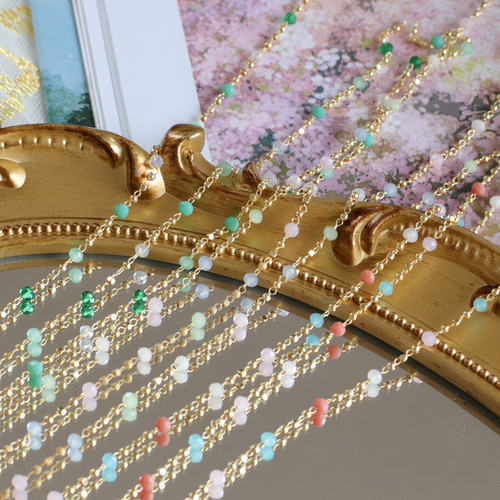 铜珠水晶链条diy手工饰品配件