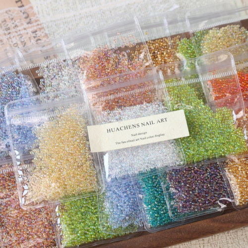优质炫彩米珠 2mm幻彩玻璃米珠10g diy编织手链项链串珠散珠配件