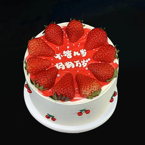 仿真蛋糕模型新款创意水果草莓塑胶假蛋糕可定制橱窗样品摄影道具