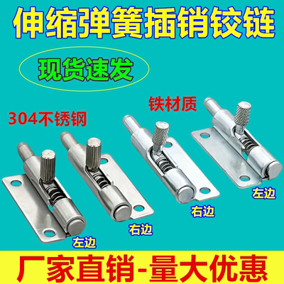 铁304不锈钢左右插销F6-20-N1A50WL/R伸缩门可拆式电柜门簧弹铰链