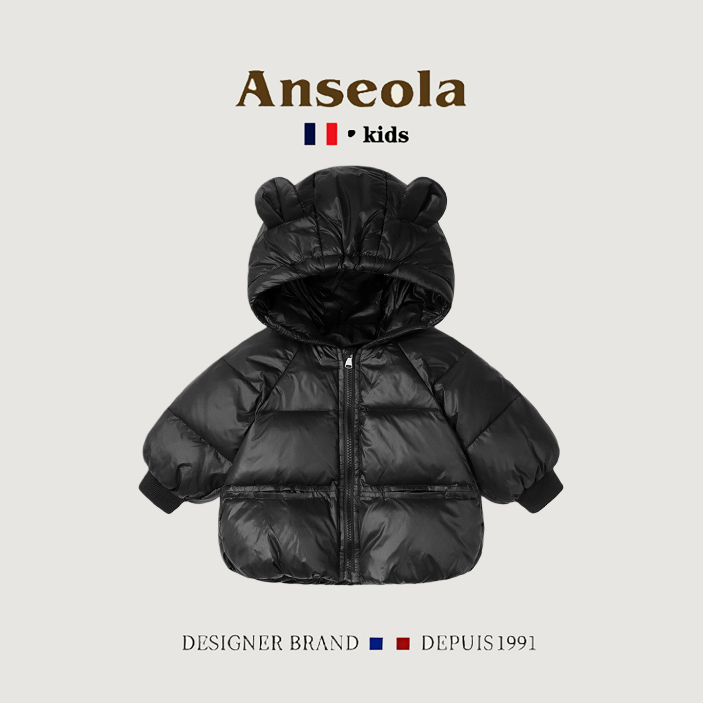 法国男女童加厚保暖羽绒服