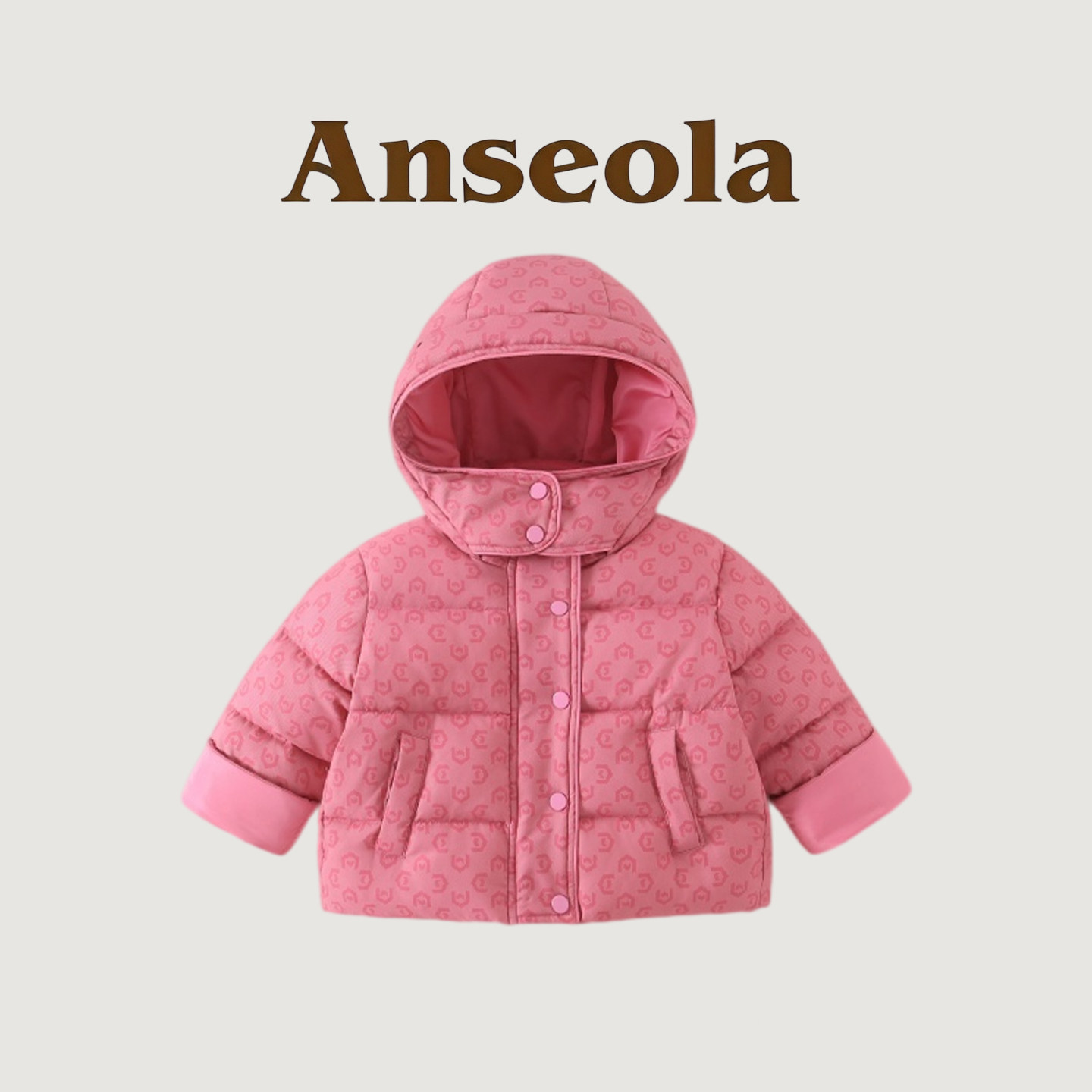 ANSEOLA冬装女童棉服洋气儿童加厚棉衣中小童冬季女孩棉袄外套潮