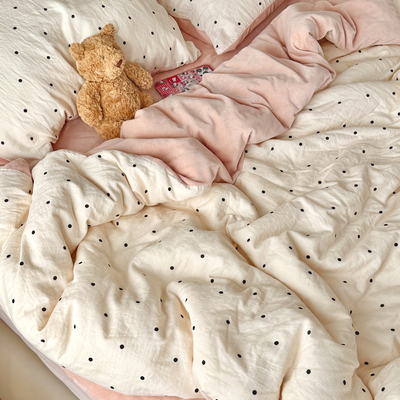 秋冬全棉双层纱加宝宝绒四件套