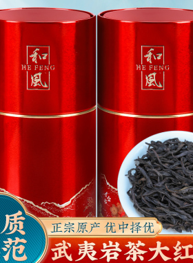 大红袍【特级】正宗福建武夷岩茶新茶叶高山浓香型高档送礼盒罐