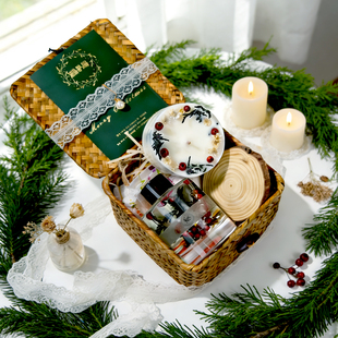 圣诞节野果无火香薰蜡烛礼盒生日新婚礼物女生闺蜜高级感伴手礼品