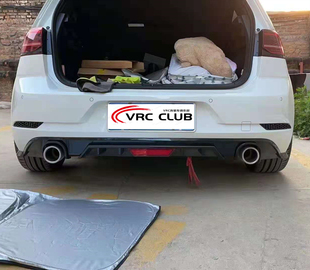 大众高尔夫7.5专用后唇rline改装 GTI后杠包围双边单出领航灯尾唇7