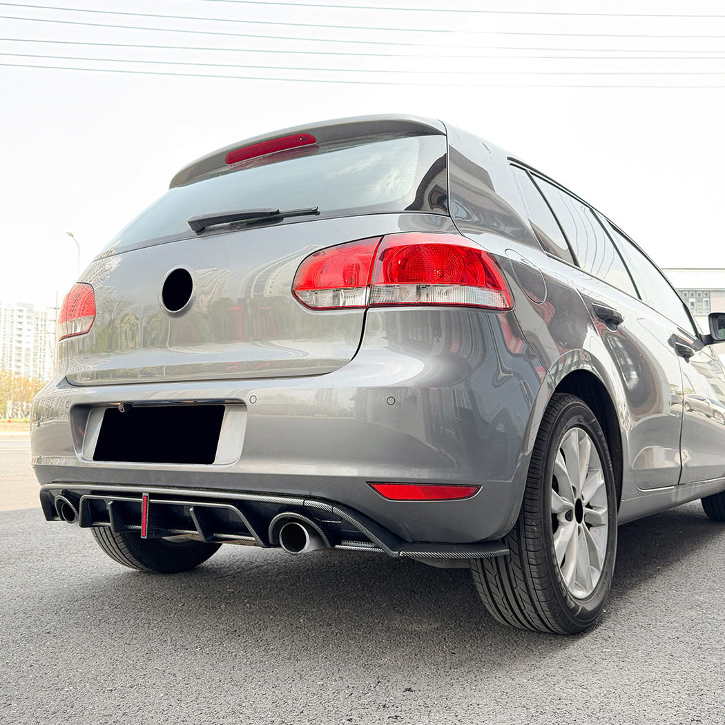 高尔夫6改GTI后唇高6领航灯双出尾唇Golf MK6标准版扰流板6小包围