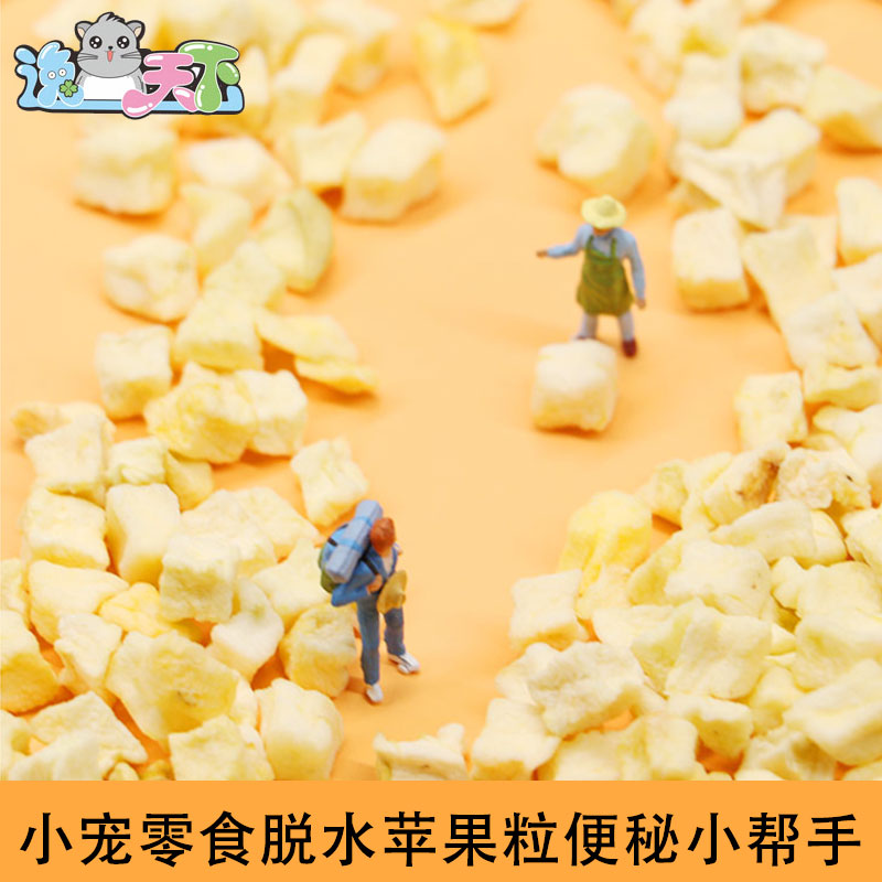 买2送1【零食】营养脱水苹果粒龙猫兔子荷兰猪零食无添加补充膳食