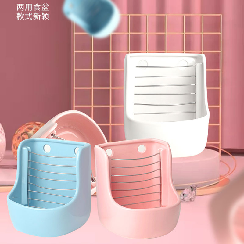 龙猫兔子耐清洗陶瓷食盆草架