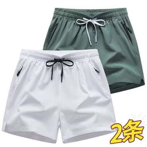 冰丝短裤男夏季薄款休闲宽松速干沙滩三分裤跑步健身训练运动马裤