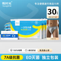 Disposable underwear for men, travel triangle pure cotton shorts, adult men's disposable shorts for travel and business trips thumbnail 4