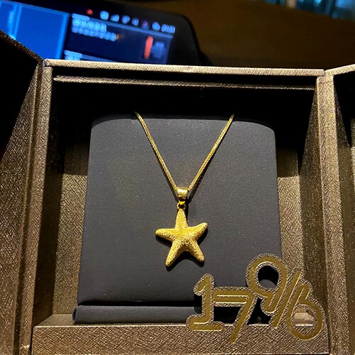 轻奢纯银小海星项链珍珠