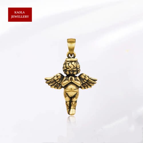 爱特天使纯银复古项链黑金