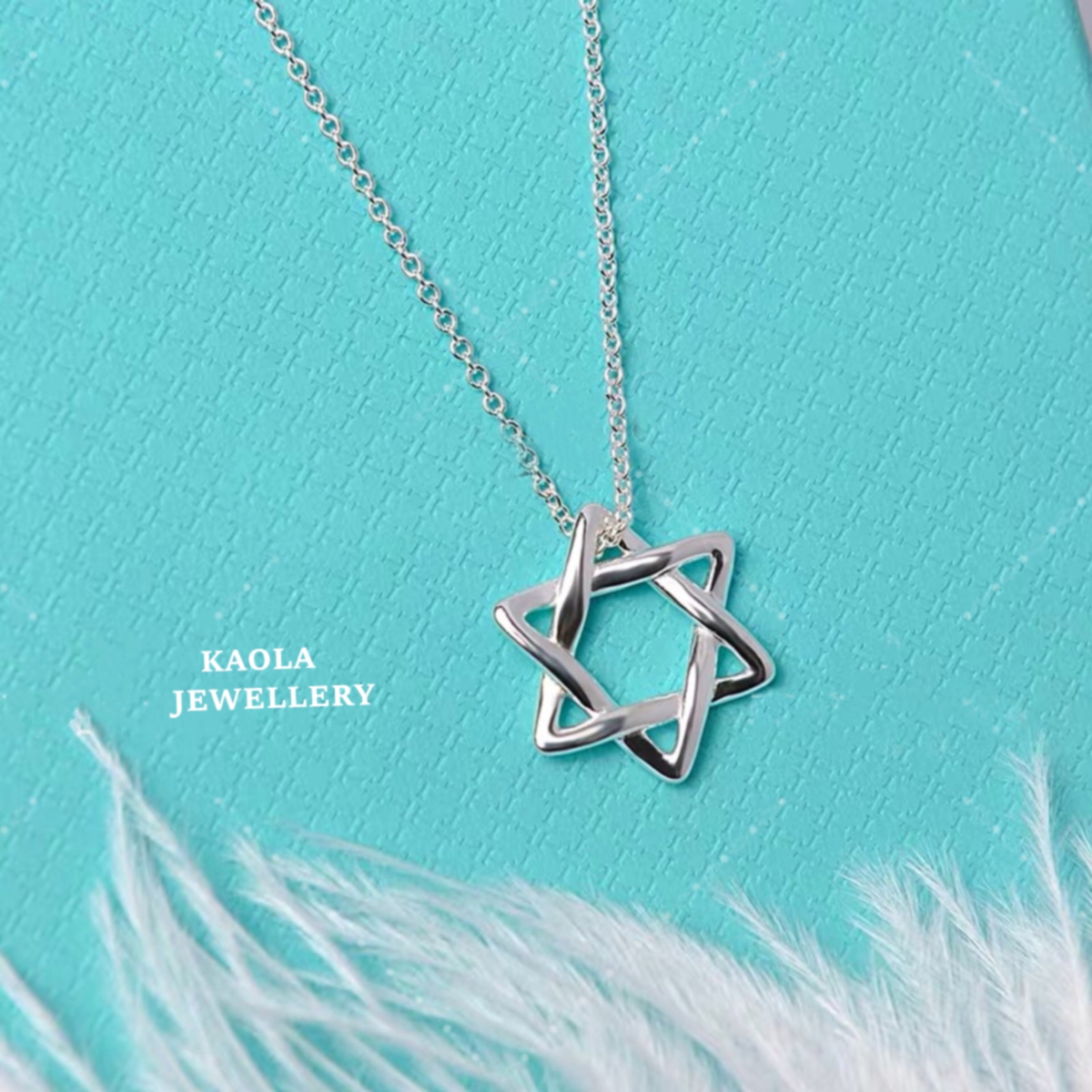 六芒星项链大卫之星吊坠