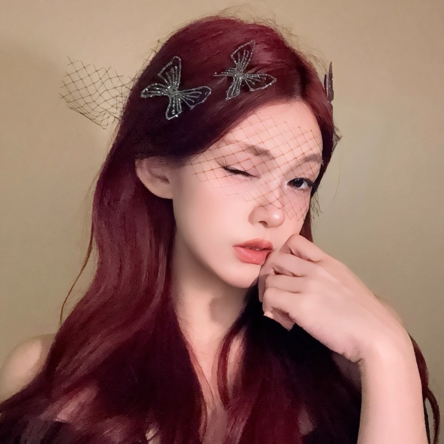 法式新娘头饰复古黑色网纱面纱