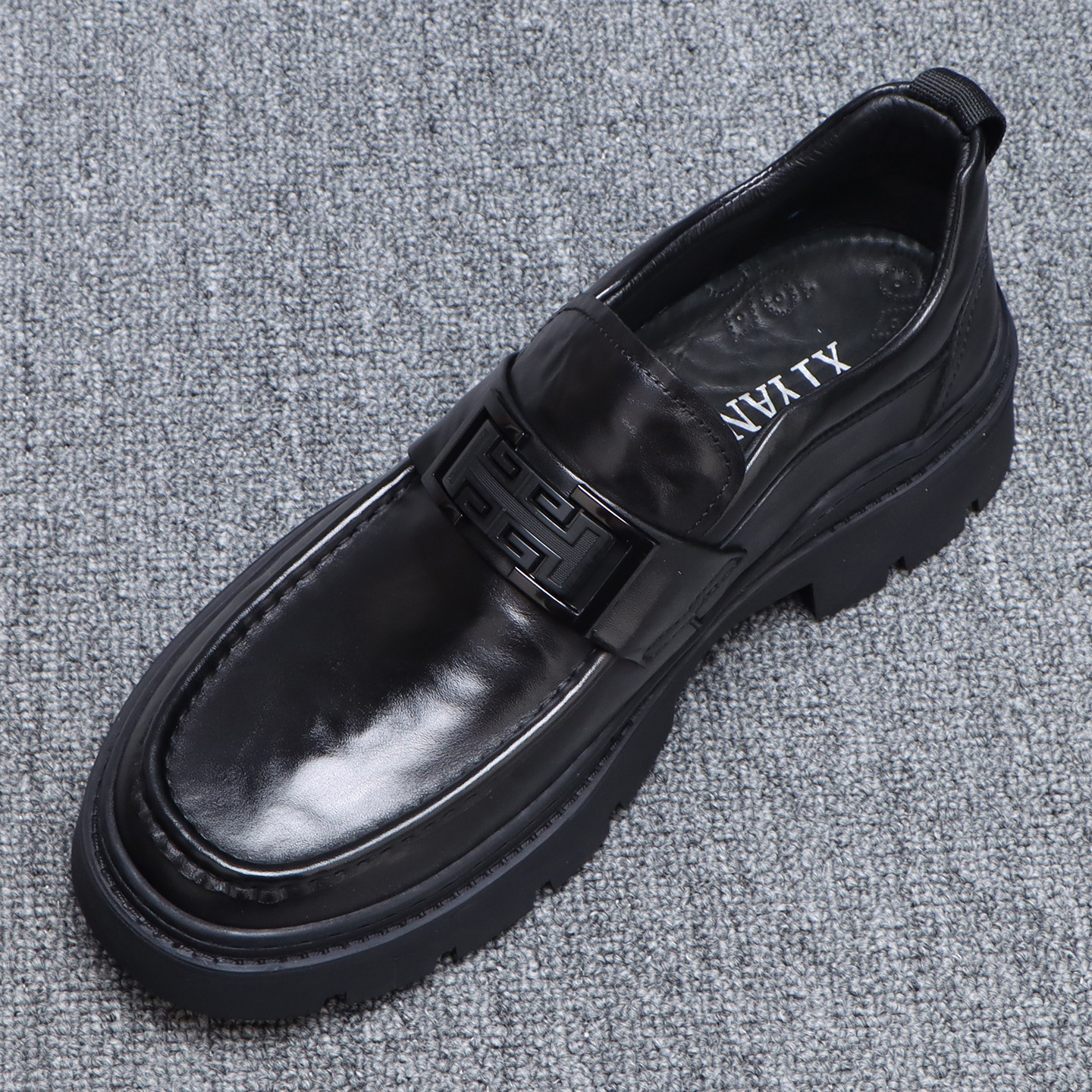 厚底男士皮鞋年轻款百搭真皮黑色新郎结婚鞋2025新款商务休闲男鞋