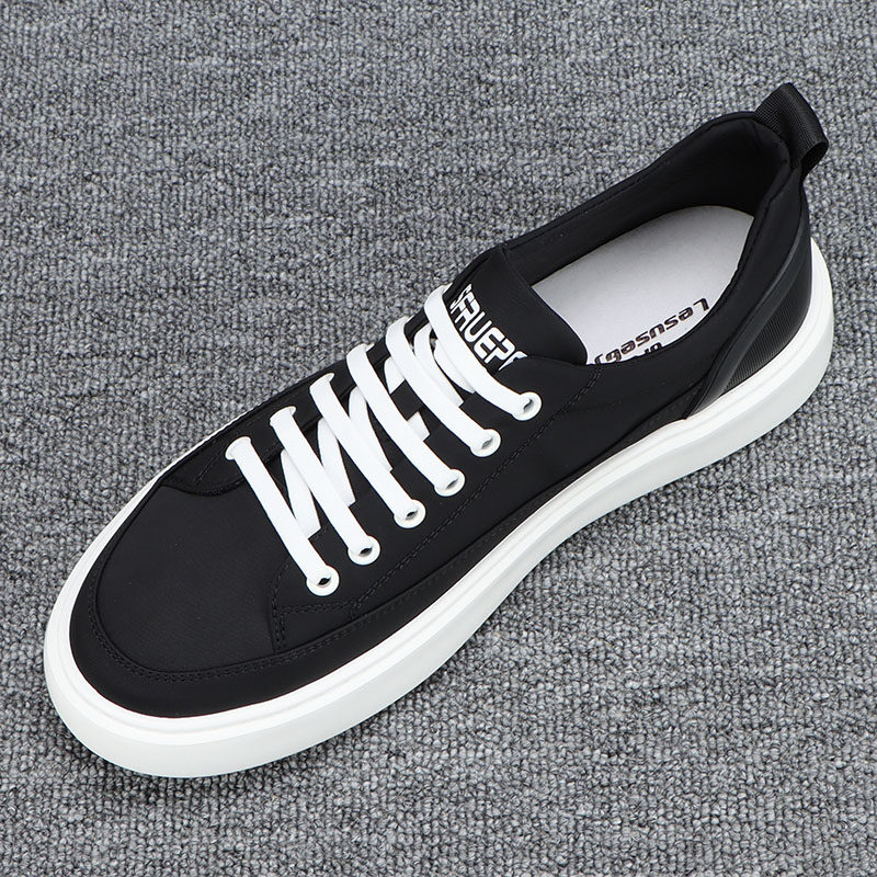 男士布鞋一脚蹬男款夏季透气2026新款日常轻便休闲鞋男潮厚底板鞋