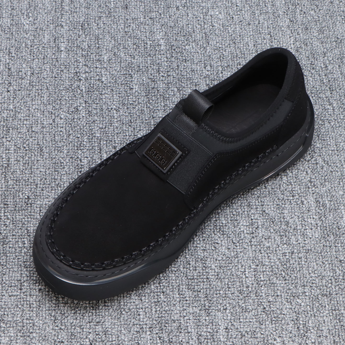 一脚蹬男鞋秋季2025新款软底透气厚底乐福鞋男款反绒牛皮休闲皮鞋,流行男鞋,乐福鞋（豆豆鞋）,淘宝优惠券,粉丝福利购,淘宝优惠卷