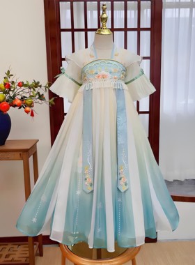 汉服女童夏款2025新款古风连衣裙小女孩唐装儿童超仙古装裙子春秋