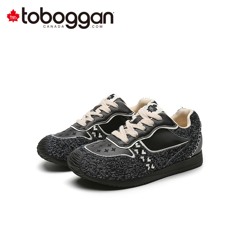 toboggan复古休闲鞋真皮平底单鞋