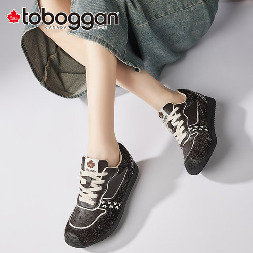 toboggan复古休闲鞋真皮平底单鞋