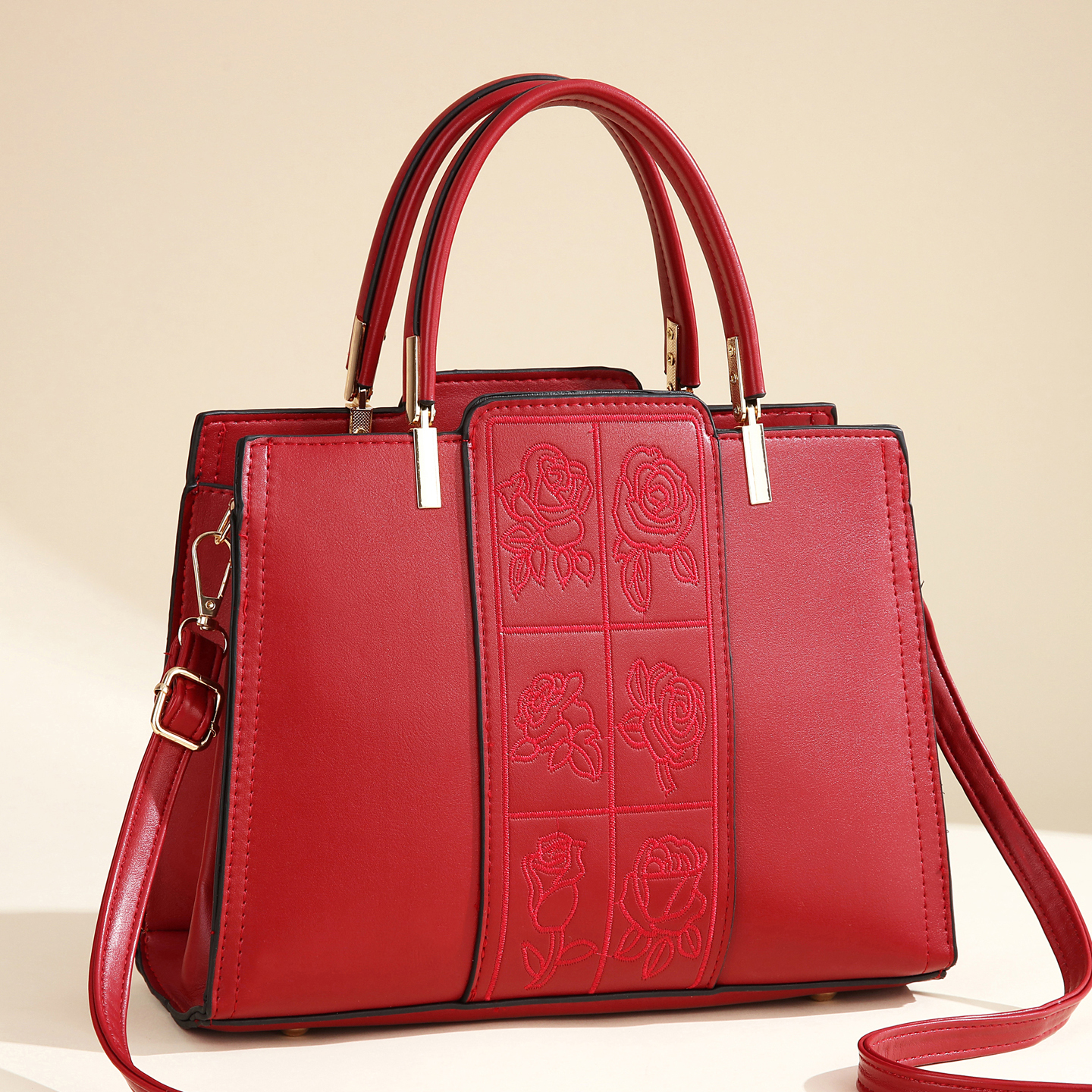 狮岭包包2025原产地工厂店新款白沟女软皮手提高级感斜挎包绣花包