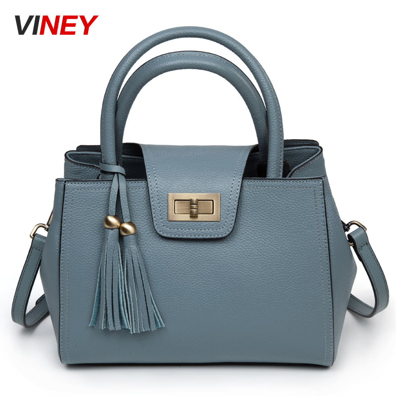 Viney抢2018新款欧美时尚牛皮气质手提包斜跨包牛皮女包单肩包