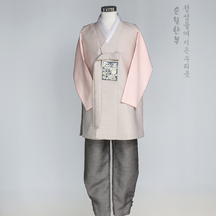 延边定制新款改良男装/新郎韩服短款马甲/主持人演讲礼服/E100228