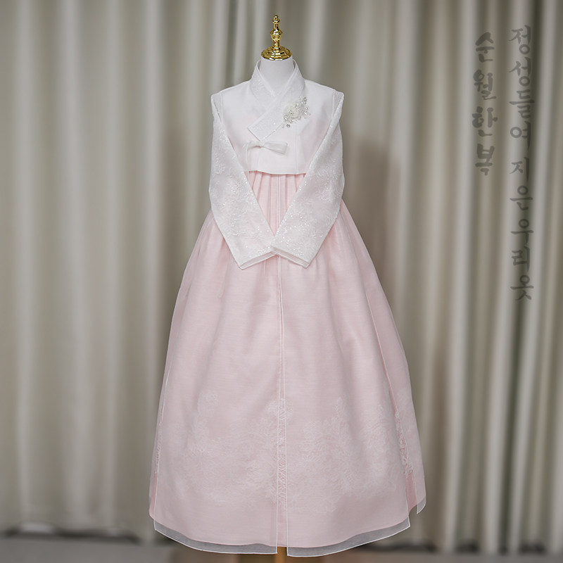顺月定制韩国改良女士韩服宫廷风公主风新娘伴娘演出摄影礼服G147