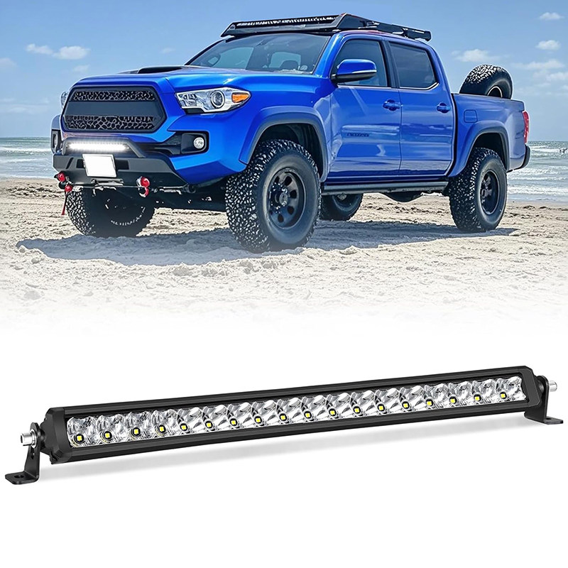 汽车长条灯LED射灯中网超亮强光货车12V24伏改装灯越野车车顶灯