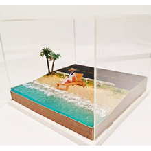 1比64比例车模场景MINIGT拓意TLV合金车海景带灯越野车微缩樱花季