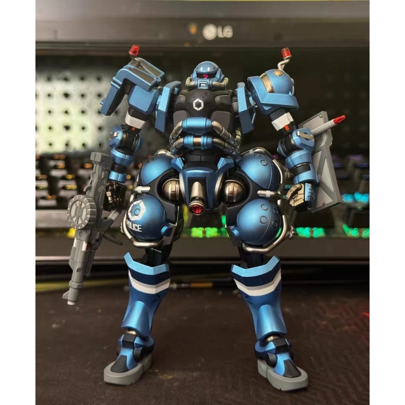 万代 HG 1/144 GquuuuX G夸克斯 军警扎古 拼装模型 代工改色