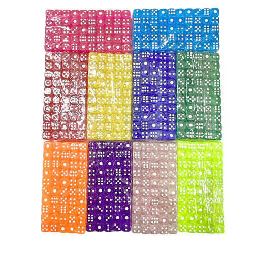 10号骰子色子筛子甩子骰粒ktv酒吧数字色粒水晶透明道具麻将筛子