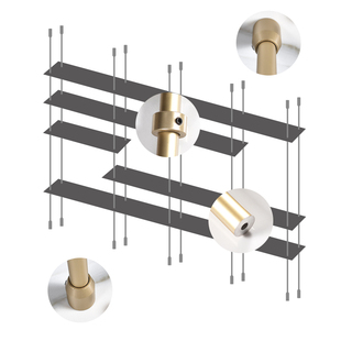 金属多层吊架置地收纳架靠墙悬挂书架立柱吊杆承重铝管铝合金配件