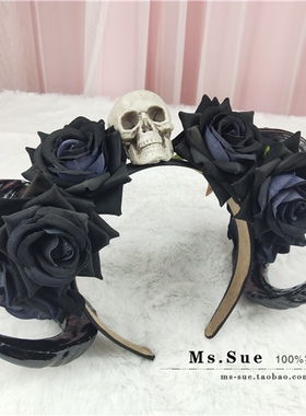 恶魔羊角骷髅头搞死cos漫展发箍