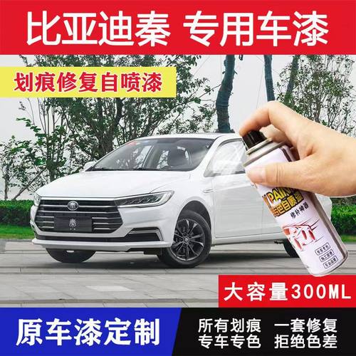 比亚迪秦plus自喷漆雪域白色