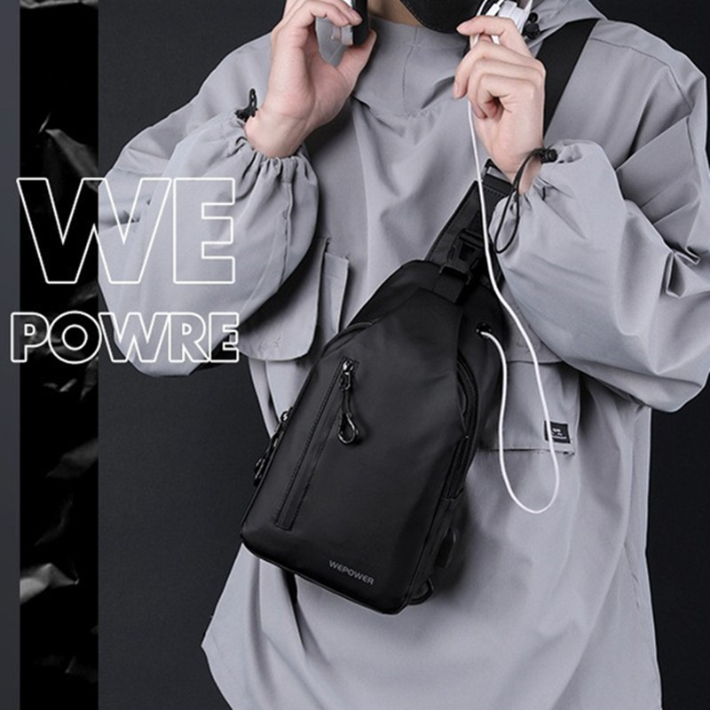 2026新款时尚男士胸包休闲单肩斜挎腋下包大容量韩版机车潮流背包,箱包皮具/热销女包/男包,胸包,淘宝优惠券,粉丝福利购,淘宝优惠卷