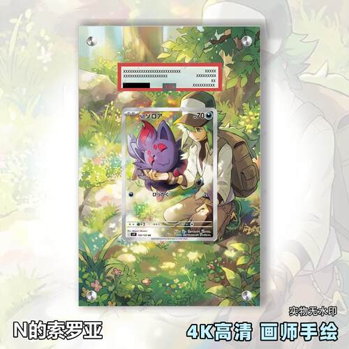 N的索罗亚扩展画宝可梦拓展卡砖盾日繁评级裸卡擴展手绘卡磚PTCG