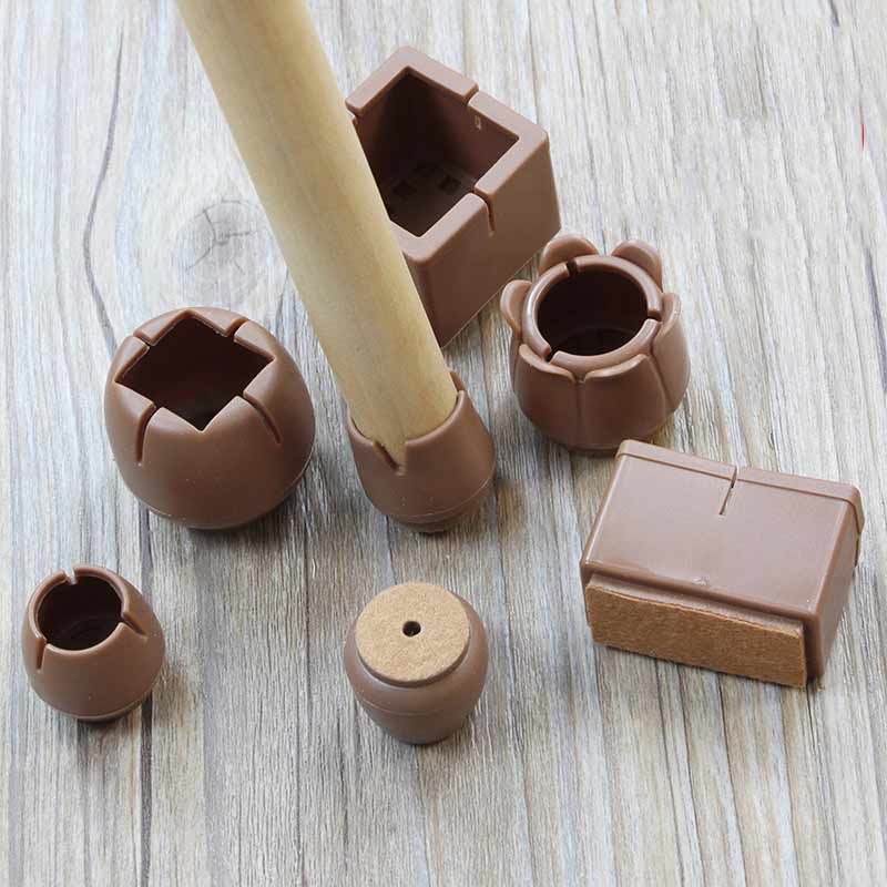 咖啡色耐磨木地板静音桌椅脚套