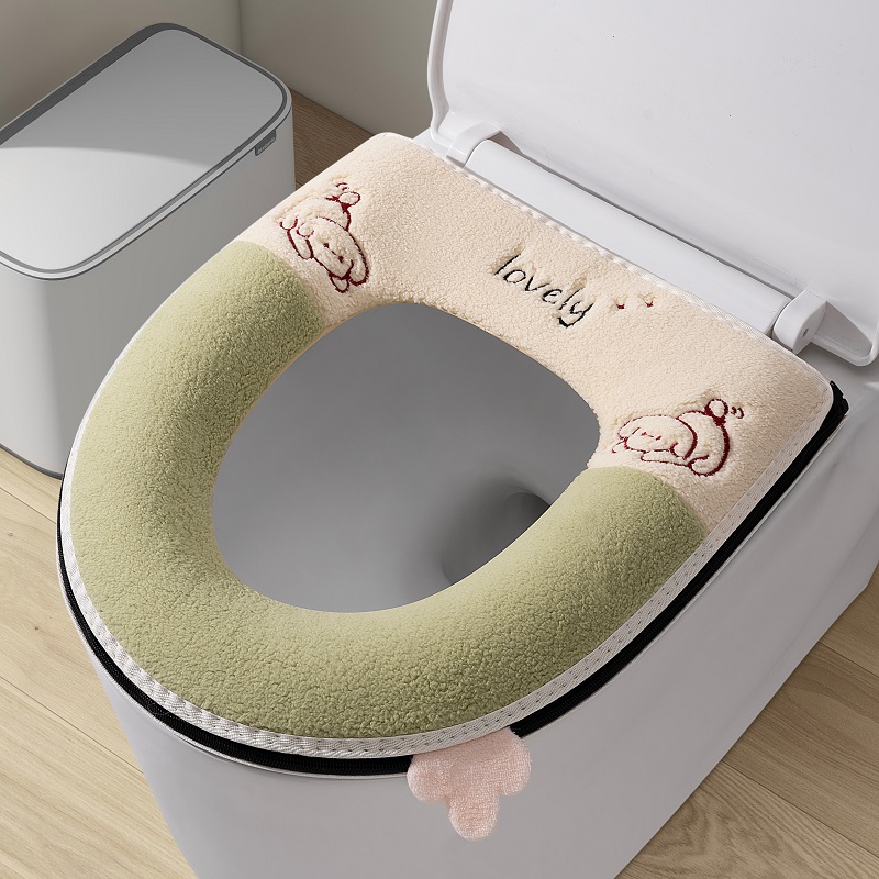 马桶坐垫冬季加厚家用马桶垫拉链式坐便套子防水四季通用2024新款
