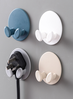 电源线头整理支架创意电源插座神器收纳架厨房无痕壁挂式插头挂钩