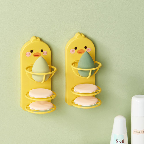 美妆蛋架子壁挂可爱卡通彩妆蛋托架收纳架海绵化妆蛋葫芦粉扑支架 - 封面