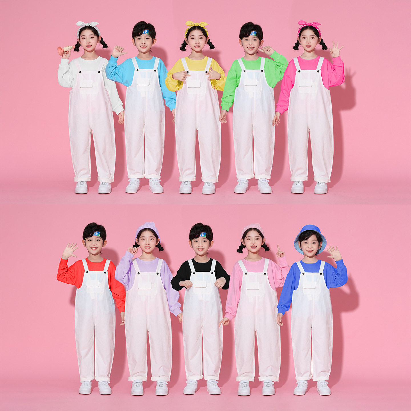 表演服装儿童多巴胺背带裤套装