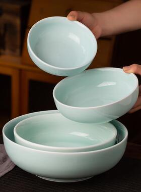 景德镇影青瓷罗汉碗饭碗中式复古拉面碗家用陶瓷汤碗甜品碗餐具