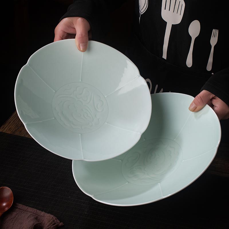 陶瓷中式仿宋餐具炒菜盘