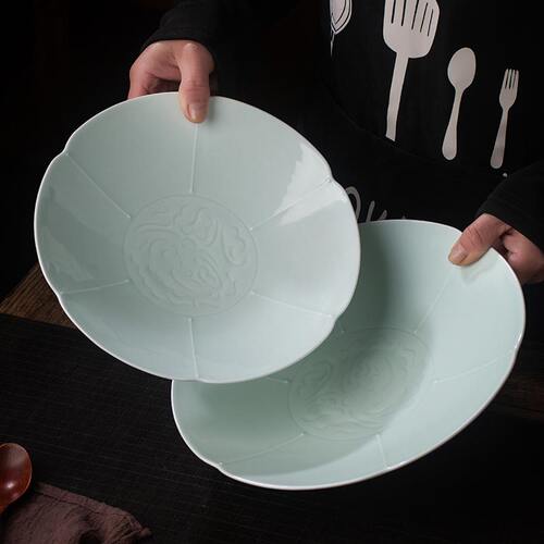 陶瓷中式仿宋餐具炒菜盘