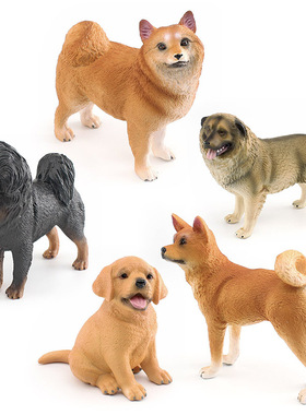 跨境静态手办摆件狗狗模型 宠物柴犬拉布拉多猎犬牧羊犬家居摆件