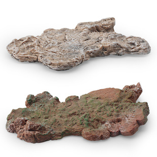 跨境仿真动物恐龙场景造景岩石地层模型塑胶地台底座沙盘装饰摆件